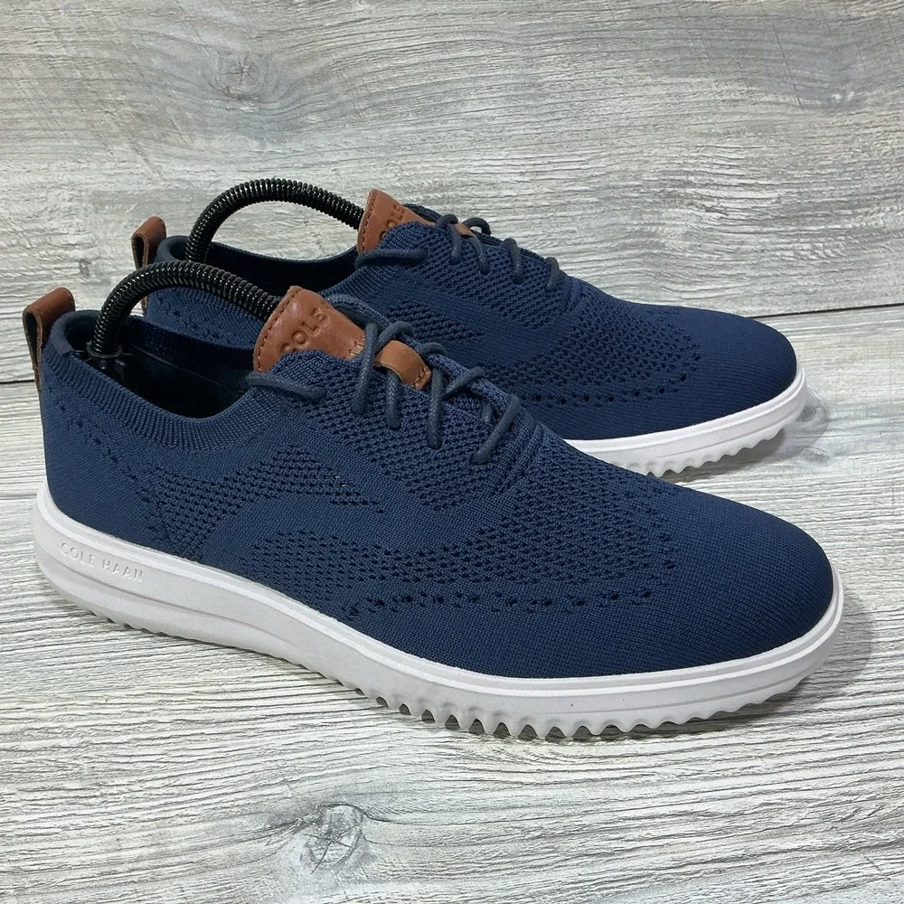 Cole Haan Grand Stitchlite Wing Ox Blue Knit Lace-Up Sneaker Men's US 8 M C37369